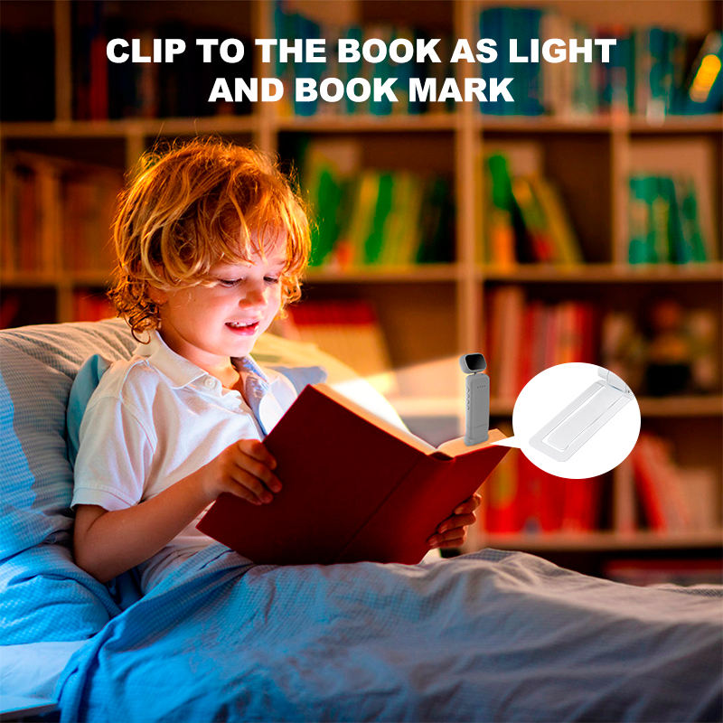 JGZM CP-NL06 USB Rechargeable Book Light - 3 Color Temperatures Stepless Dimming